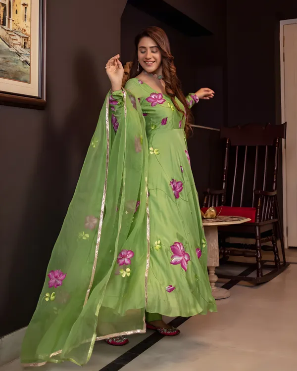 Pista_Digital_Printed_Flared_Kurti_with_Attached_Dupatta